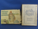 2 Boxes of Whitman's Picture Stationery for Children & Whitman's Juvenile Stationery