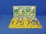 1950's Minnesota License Plates (3) – As Shown