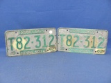 1962 Minnesota License Plates – Pair – As Shown