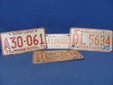1970's Minnesota License Plates (4) – As Shown