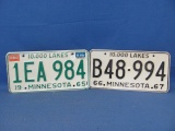 1960's Minnesota License Plates (2) – As Shown