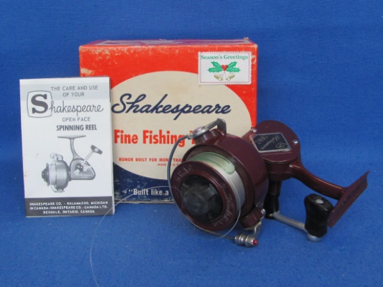 Shakespeare Fishing Reel – 2062 Model EF – In Box with Instructions
