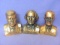 Banthrico Copper Plated President Head Busts Banks (3) – Tallest 5 1/4” - No Keys