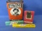 Mixed Lot Collectibles:  Sir Walter Raleigh Tin, Scripto Leads & erasers Boxes &Arrco Jr. Palying Ca