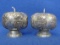 Pair of Sterling Silver Salt & Pepper Shakers – Made in Mexico – 2” tall – 48.3 grams