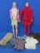 2 Early Ken Dolls – 1 dated 1960 – 2 Black Label Shirts – Some Handmade Clothes