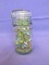 60 Glass Marbles in Glass Jar with Metal Bale – Jar is 5 1/4” tall