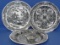 3 Spode The Engravers'  Archive Collection Plates: Gothic Castle, Net, Botanical
