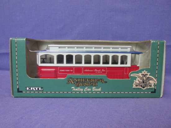 Ertl Anheuser Busch Trolley Car Bank – New in Box – 1:43 Scale – 1994 – Box is 11 1/4” long