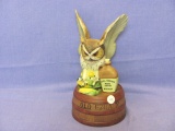 1980 Flying Owl Porcelain Liquor Decanter – Ezra Brooks – 10 1/2” T – Empty