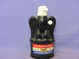 Glass Bald Eagle Liquor Decanter – Plastic Cap – Fleischmann's – 10 1/8” T – Empty