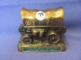 Banthrico Copper Plated Covered Wagon Bank - 1st National Bank of the Black Hills SD