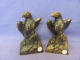 Banthrico Copper Plated Eagle Banks (2) – No Key – 6 1/2” T – As Shown