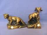 Banthrico Copper Plated Mountain Goat & Mountain Lion (1974) – Longest 6 3/4”