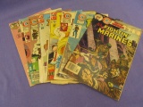 8 Vintage Charlton Comics : Fightin Marines, Billy the Kid, Just Married, 2 Yogi, 2 Flintstones & Po