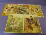 Clara Miller Burd Illustrations 5 Pages – Double Sided – As cut from Vintage Book 10” T x 8 1/2” W (