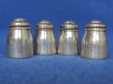 4 Small Sterling Silver Salt & Pepper Shakers by Sanborns – Made in Mexico – 1 1/2” tall