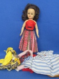 Miss Revlon “Nancy Ann” Doll – 10 1/2” tall with Various Clothes & 1 Shoe