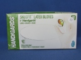 Box of 100 Snugfit Latex Gloves – Size Large – Unopened Box but has a little wear