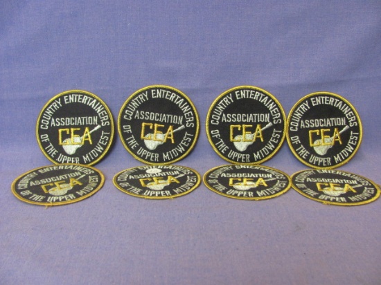 Country Entertainers Association (CEA) Patches (8) – 4” D – As Shown