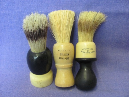 Vintage Shaving Brushes – Baja – Pilgram – Wood & Plastic Handles – As Shown
