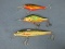 3 HRT Fishing Lures – Floating, 2 Deep Runners – Made in Poland – 1 Rattler – Largest is ~8”L – Grea