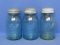 3 Ball Perfect Mason Jars – Circa 1923 to 1933 – Zinc Caps – 7” tall