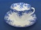 Shelley Bone China Cup & Saucer Set – Dainty Blue Pattern – Cup is 2 1/2” tall