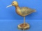 Carved Sandpiper Bird - 8” long – 7 3/4” tall – Signed on bottom & dated 1989