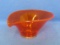 Viking Glass Bowl – Orange Amberina – Interesting Pour Spout – 6” in diameter
