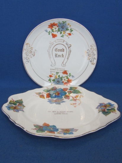 2 Advertising Plates: Conry's Grocery Grand Meadow, Minn. & The Red & White Store