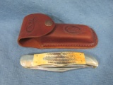 Case XX “6.5265 SS” Folding Knife – 9 1/4”L(open) – Leather case – Like new condition – Made in USA