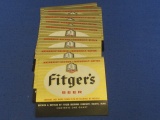 Vintage Beer Bottle Labels – Un-used Stock – 9f or 1 Quart Fitger's Brewed Beer – Duluth, Minn