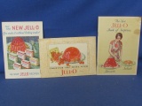 3 Vintage Jell-O Recipie Books: Desserts Salads, Thru the Menu, & 48 New Recipies