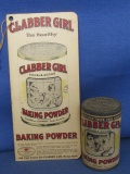Vintage Clabber Girl Baking Powder Free Sample Tin (4 ¾  oz full)  & Booklet (“Want Book” Lined pape