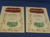 2 Disney Sheet Music:  From Song Of the South: Zip-A-Dee-Doo-Dah & Sooner or Later Both © 1946