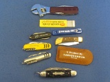 Mixed Lot of Pocket Knives & Cutting Blades – Some Rochester, MN Advertising