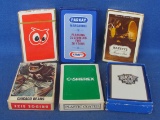 6 Decks of Advertising Playing Cards – 3 Sealed – Chicago Bears – Parkay Margarine