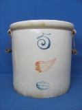 Red Wing Union Stoneware Co – 5 Gallon Crock – Bale Handles – 13” tall
