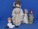 Dolls: 12” Porcelain Doll – Porcelain Head & Feet – 2 Hard Plastic of the Storybook Type