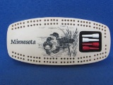Resin Cribbage Board w Pegs – Minnesota with Image of Loon – In Box – 7 1/8” long