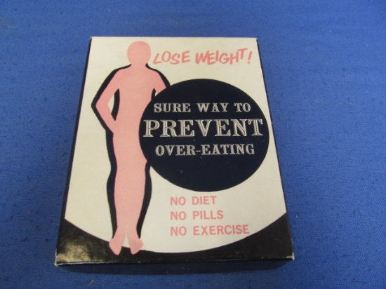 Vintage Gag Gift “Lose Weight!”  6 1/2” T x 5” W Box Contains modified flatware