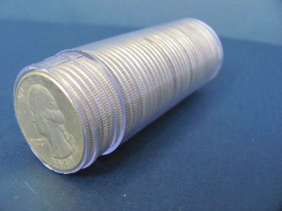 Tube of 40 silver quarters - 248.9 Grams