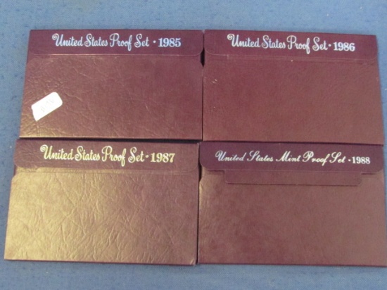 1985, 1986, 1987  & 1988 US Mint Proof Sets