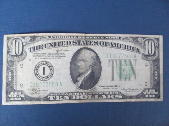 1934 A 10 Dollar Bill - Minneapolis Federal Reserve Bank