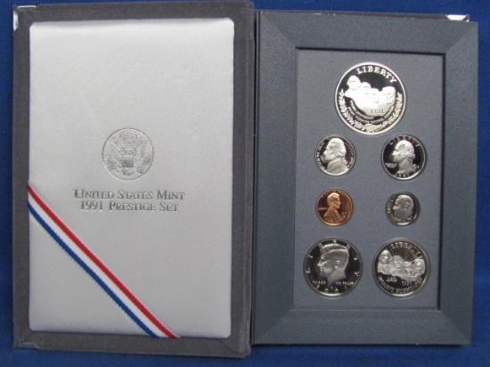 1991 Mount Rushmore Prestige Proof Coin Set United States Mint