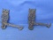 2 Cast Iron Owl Brackets 5” Tall witn 5” Hooks