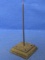 Cast Metal Receipt Spindle 2” Square Base 4” Tall