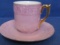 Vintage Alphabet Cup –Pink Alphabet Pattern Porcelain Teacup And Saucer