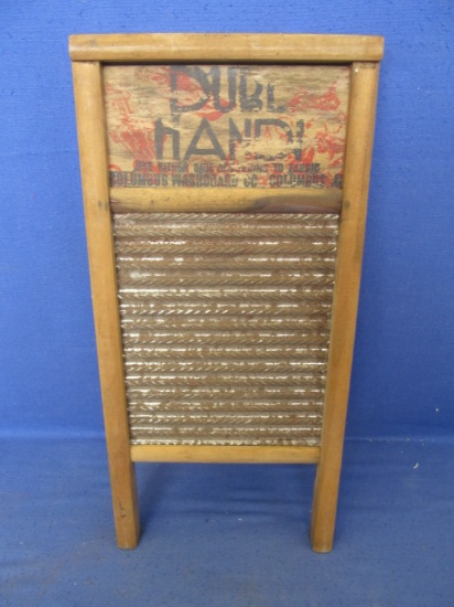 Vintage Columbus Washboard Co. Dubl Handi -18” T x 9” W  2 sided Metal  Lingere Washboard